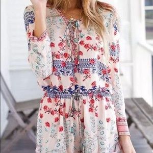 Genuine People Pink Floral Romper